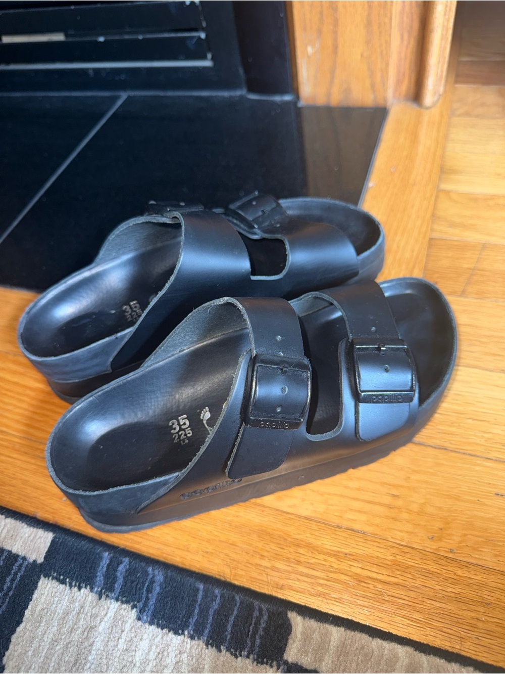 Birkenstock Black Dual-Buckle Slide Sandals